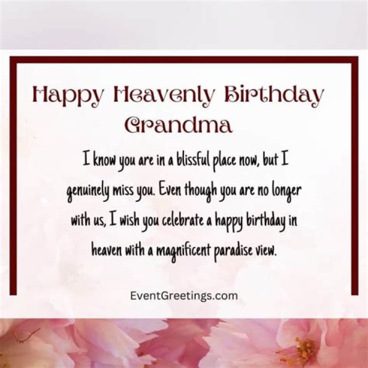 Discover The Heartfelt Meaning Behind "Happy Birthday To My Grandma In Heaven"