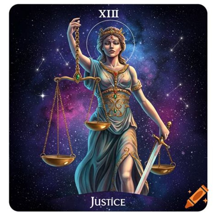 Tarot Astrology - Justice Card for Libra Zodiac Sign ·